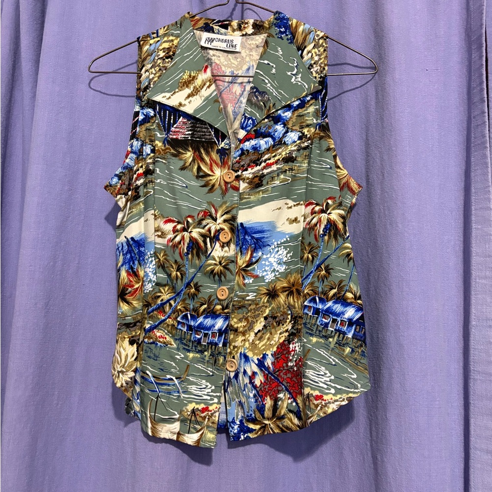 Woman’s Tropical Button-Down Shirt